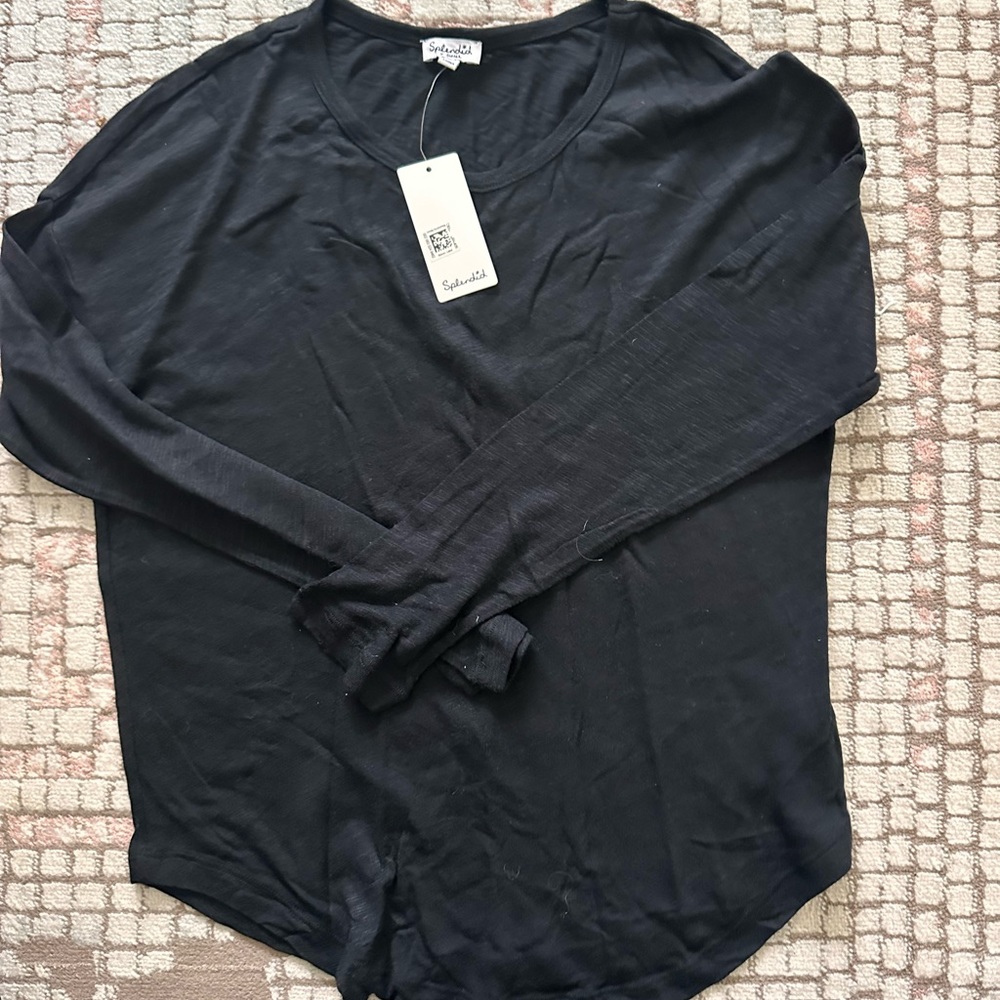 Black Splendid long sleeved tee. XS, brand new with tags.